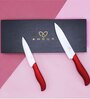 Metallic Blood Red Ceramic (Set of 2) Kitchen Knife