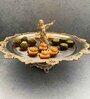 Revolving Angel Silver  Stainless steel & Brass Appetizer Platter
