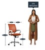 Cleo Ergonomic Chair in Orange Colour