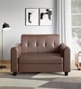 Godrej Interio Rewind Leatherette 2 Seater Sofa In Crush Brown Colour