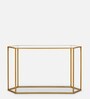 Rexel Metal Console Table in Golden Colour