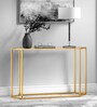 Rexel Metal Console Table in Golden Colour