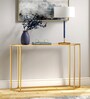 Rexel Metal Console Table in Golden Colour