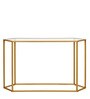 Rexel Metal Console Table in Golden Colour