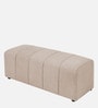 Rexi Fur Fabric Bench in Regal Beige Colour