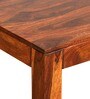 Rezzan Sheesham Wood 4 Seater Dining Table In Honey Oak