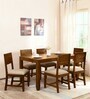 Rezzan Sheesham Wood 6 Seater Dining Set In Scratch Resistant Provincial Teak Finish