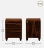 Rezzan Sheesham Wood Bedside Table In Scratch Resistant Provincial Teak Finish With Drawers
