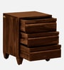 Rezzan Sheesham Wood Bedside Table In Scratch Resistant Provincial Teak Finish With Drawers