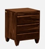 Rezzan Sheesham Wood Bedside Table In Scratch Resistant Provincial Teak Finish With Drawers