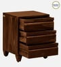 Rezzan Sheesham Wood Bedside Table In Scratch Resistant Provincial Teak Finish With Drawers