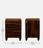 Rezzan Sheesham Wood Bedside Table In Scratch Resistant Provincial Teak Finish With Drawers