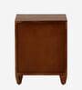 Rezzan Sheesham Wood Bedside Table In Scratch Resistant Rustic Teak Finish With Drawers