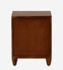 Rezzan Sheesham Wood Bedside Table In Scratch Resistant Rustic Teak Finish With Drawers