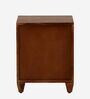 Rezzan Sheesham Wood Bedside Table In Scratch Resistant Rustic Teak Finish With Drawers