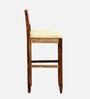 Rezzan Sheesham Wood Full Back Bar Stool In Rustic Teak Finish
