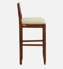 Rezzan Sheesham Wood Full Back Bar Stool in Scratch Resistant Honey Oak Finish