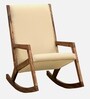 Rezzan Sheesham Wood Rocking Chair In Scratch Resistant Rustic Teak Finish