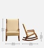 Rezzan Sheesham Wood Rocking Chair In Scratch Resistant Rustic Teak Finish