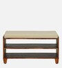 Rezzan Sheesham Wood Shoe Rack With Seating In Honey Oak Finish