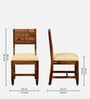 Rezzan Sheesham Wood 6 Seater Dining Set In Scratch Resistant Rustic Teak Finish