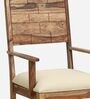 Rezzan Sheesham Wood Arm Chair In Rustic Teak Finish