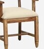 Rezzan Sheesham Wood Arm Chair In Rustic Teak Finish