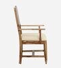 Rezzan Sheesham Wood Arm Chair In Rustic Teak Finish