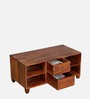 Rezzan Sheesham Wood Coffee Table in Scratch Resistant Honey Oak Finish