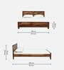 Rezzan Sheesham Wood Queen Size Bed In Scratch Resistant Rustic Teak Finish