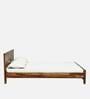 Rezzan Sheesham Wood Queen Size Bed In Scratch Resistant Rustic Teak Finish