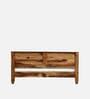Rezzan Sheesham Wood Queen Size Bed In Scratch Resistant Rustic Teak Finish