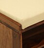 Rezzan Sheesham Wood Shoe Rack With Seating In Scratch Resistant Rustic Teak Finish