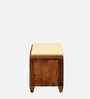 Rezzan Sheesham Wood Shoe Rack With Seating In Scratch Resistant Rustic Teak Finish