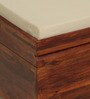 Rezzan Sheesham Wood Trunk in Honey Oak Finish with Cushioned Seat