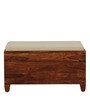 Rezzan Sheesham Wood Trunk in Honey Oak Finish with Cushioned Seat