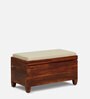 Rezzan Sheesham Wood Trunk in Honey Oak Finish with Cushioned Seat