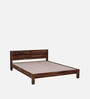 Rezzan Z Sheesham Wood Queen Size Bed In Rustic Teak Finish