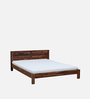 Rezzan Z Sheesham Wood Queen Size Bed In Rustic Teak Finish