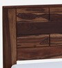 Rezzan Z Sheesham Wood Queen Size Bed In Rustic Teak Finish