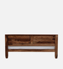 Rezzan Z Sheesham Wood Queen Size Bed In Rustic Teak Finish