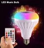 RGB LED Bulb with Bluetooth Speaker Smart Decorative Bulb (White)