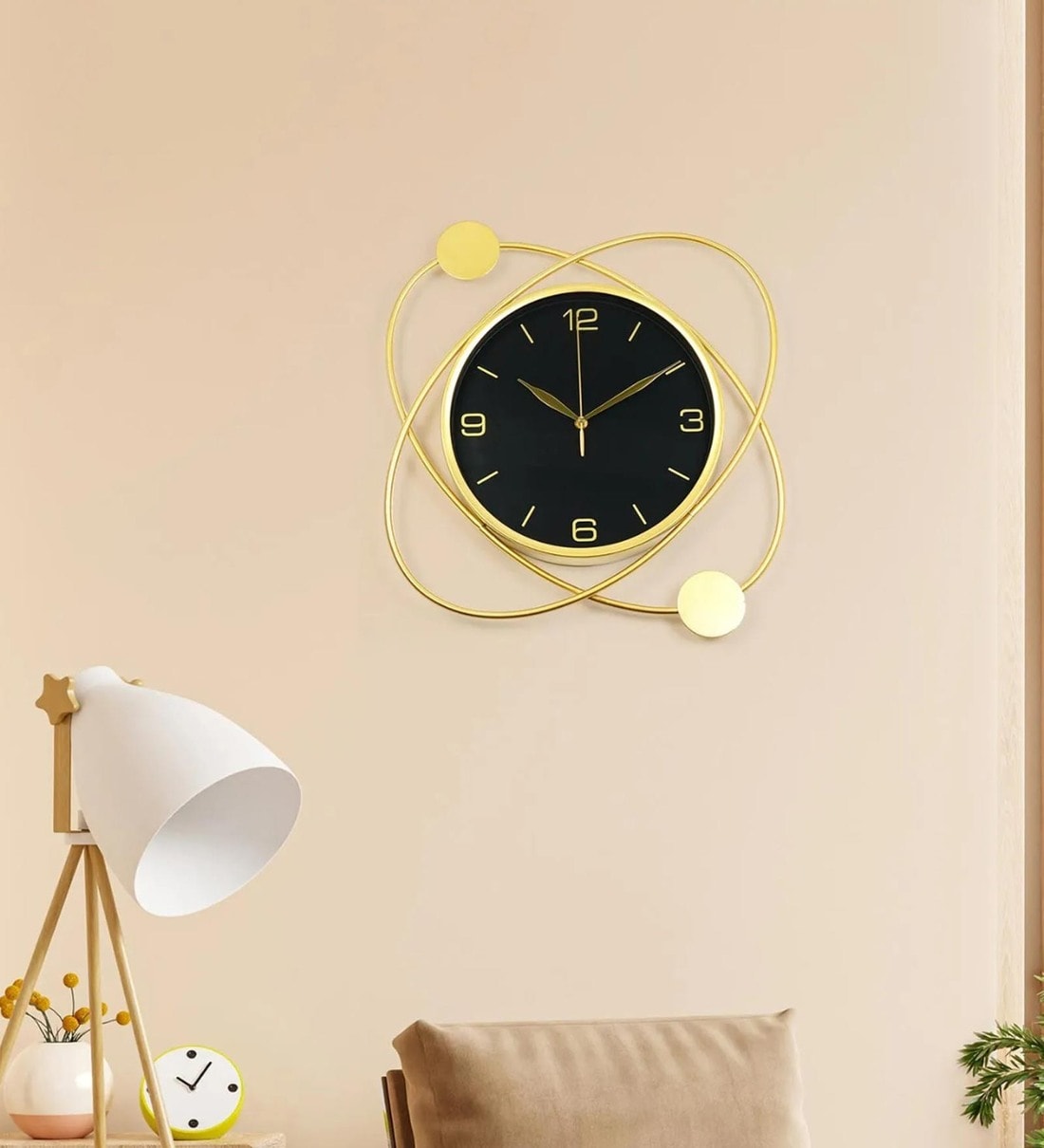 Buy Rhythm Glass Orbit Metal & Glass Wall Clock by HomeTown Online