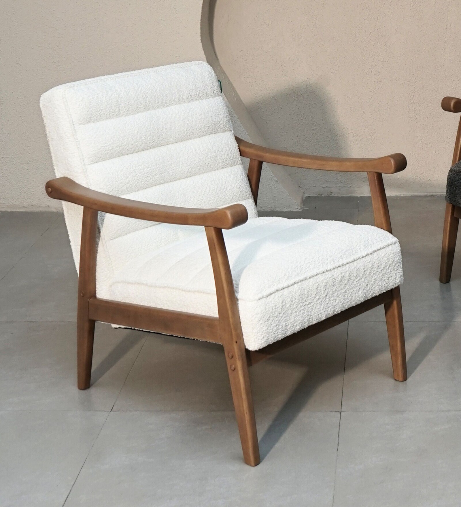 Buy Rhea Boucl Armchair in White Colour at 100% OFF by Muun Home ...