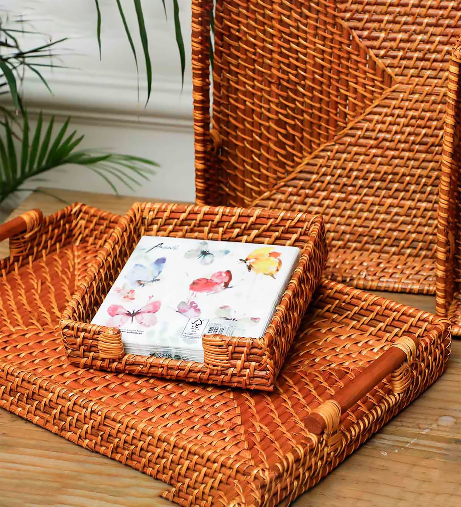 Rhine Brown Bamboo Tissue Paper Holder