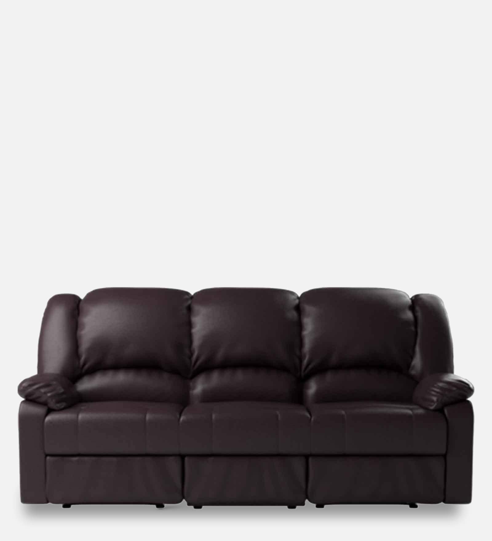 Rhine V2 3 Seater Recliner in Burgundy Colour