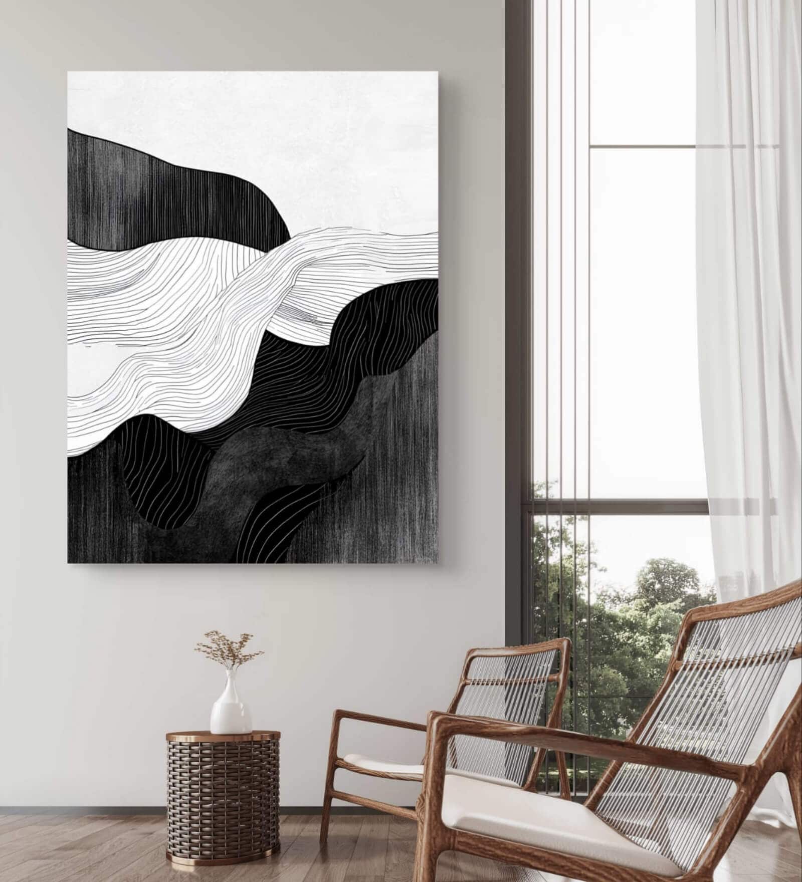 Rhythm of Lines 20inx16in Gallery Wrap Canvas Painting