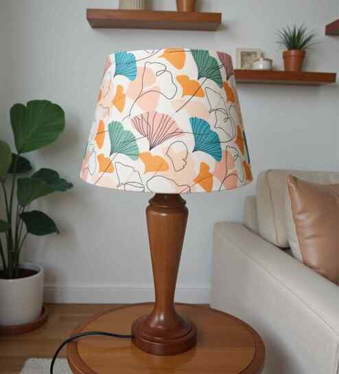 Ginkgo Premium Wooden 20-Inch Table Lamp