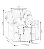 Rhea 1 Seater Recliner in Brown Colour