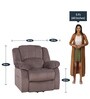 Rhea 1 Seater Recliner in Brown Colour